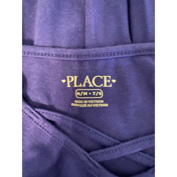 The Children's Place Girls Long Sleeve Dress Blue Size Med 7/8 - Picture 3 of 4